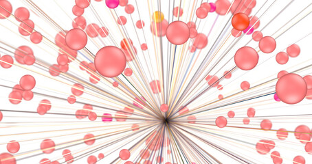 Poster - network shape. Abstract 3D render