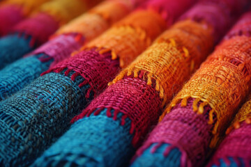 Poster - A symbolic representation of a fabric woven from diverse threads, each thread crucial to the strength and beauty of the tapestry,