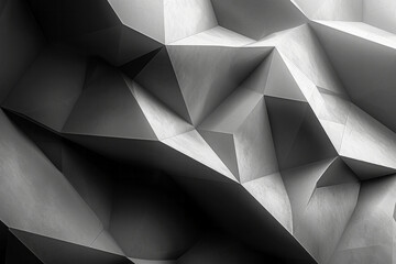 Leinwandbilder - An artwork showcasing a series of stark white polygons against a black backdrop, highlighting the beauty of geometric contrast,