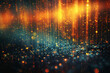© Natalia - An image of digital rain, where each droplet carries a glowing bit of data, illustrating the nourishment of information,