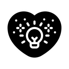 Poster - heart glyph icon