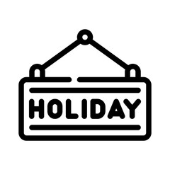 Wall Mural - holiday line icon