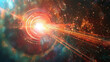 Abstract lens flare space or time travel concept
