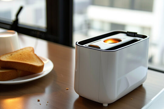 a compact toaster with a cancel button, allowing quick interruption of toasting.