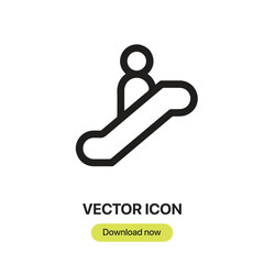 Leinwandbilder - Escalator icon vector. Linear-style sign for mobile concept and web design. Escalator symbol illustration. Pixel vector graphics - Vector.	
