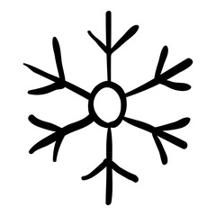 Wall Mural - Snowflake - Hand Drawn Doodle Icon