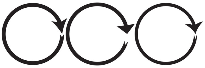 Poster - Circle arrow vector set. Reload circular arrows set. Refresh Flat Vector Icon . EPS 10