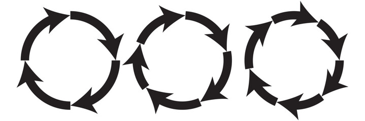 Poster - Circle arrow vector set. Reload circular arrows set. Refresh Flat Vector Icon . EPS 10