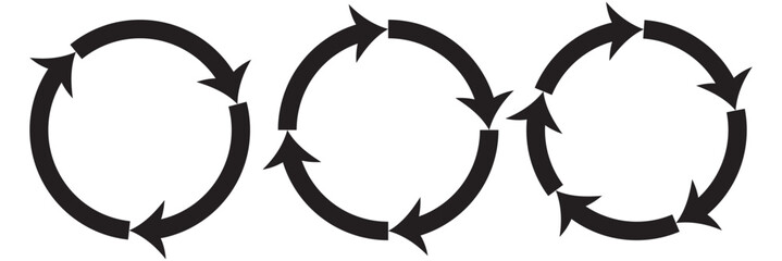 Poster - Circle arrow vector set. Reload circular arrows set. Refresh Flat Vector Icon . EPS 10