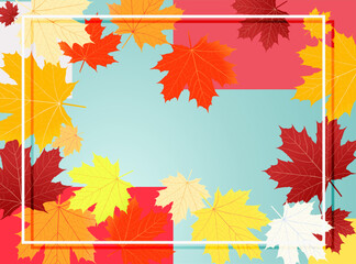 Wall Mural - autumn background flyer template