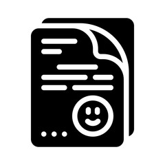 Sticker - good review glyph icon