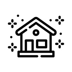 Wall Mural - clean house line icon