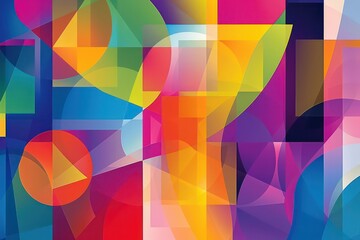 Wall Mural - abstract wallpaper background with colorful geometric shapes