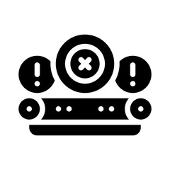 Sticker - error glyph icon