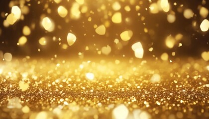 Poster - 'background hearts sparkle particles golden energy wallpaper bokeh confetti burst light design glitter glow abstract dust glistering gold magic texture shiny particle'