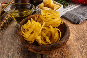 Sticker - Raw dry Italian pasta - pappardelle