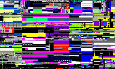Aufkleber - Pixel pattern of a digital glitch. Abstract background, pattern of a digital glitch.