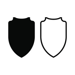 Sticker - shield vector icon