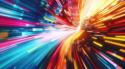 Wall Mural - dynamic light speed abstract colorful wallpaper