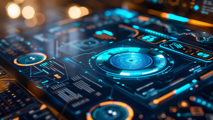 Poster - Advanced Futuristic Interface Technology Concept