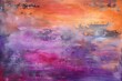 An abstract impression of a sunset with hues of coral, violet, and amber