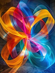 Poster - dynamic motion abstract background poster with fluid bright transparent graphics