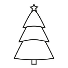 layered christmas tree illustration with star