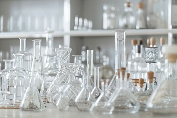 Wall Mural - Laboratory glassware from the