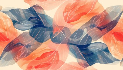 Canvas Print - organic flowing wallpaper with beautiful fluid, minimal patterns and harmonious natural colors