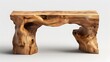 the warmth and character of wood with a realistic image of a wooden console table against a clean white background.