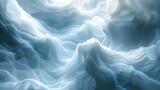 Fototapeta Na ścianę - Abstract fluid 3D realistic of Baby blue and white wavy background Abstract Realism Unleashed