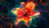 Fototapeta  - Vibrant flower in nature symbol of love