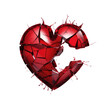© PNG City - Broken heart and broken heart on a transparent background