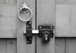 Locking bolt and handle for double gates in black and white