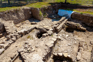 Excavation of Troy ancient city in Canakkale Turkiye