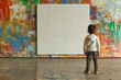 © Tohamina - A child staring at a blank canvas, waiting for inspiration