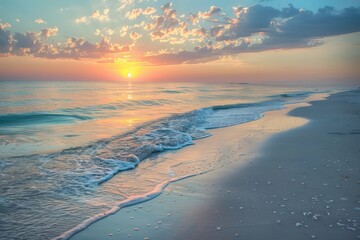 Sticker - florida beach with clear water and nice sky