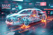 © Tohamina - A holographic presentation of a hybrid vehicles transition from traditional fuel to electric power
