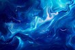 fluid oceanic shapes in azure hues abstract underwater illustration