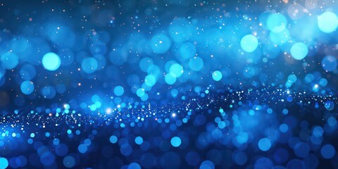 Wall Mural - wallpaper with blue sparkling lights, nice depth and glow