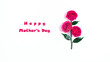Happy Mother's Day Greeting Card. White background