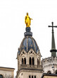 Golden Mary Cross Basilica Notre Dame  de Fourviere Lyon France