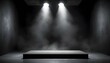 © Taobra - Podium Black Dark Smoke Background Product Platfor Upscaled 8