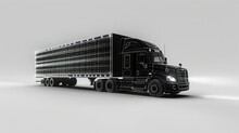 Detailed Image Of A Realistic Truck With A Digital Wireframe Overlay Highlighting The Intersection Of Physical And Digital