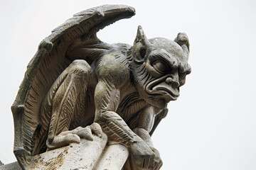 Wall Mural - A statue of a gargoyle with a sad expression