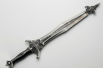 Wall Mural - Lethal dagger, a weapon of choice for those who embrace danger, on a solid white background.