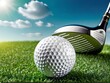 Golfball auf dem Grüm - KI Symbolbild
