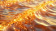 golden wave,  water with gold on it makes a fantastic piece of work, light orange and white, raw energy, stimwave, uhd, fluid color combinations