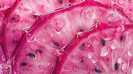Poster - Close up of a pink flower with water droplets, suitable for various design projects