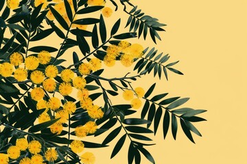 Poster - Close up of a plant with yellow flowers, perfect for botanical designs